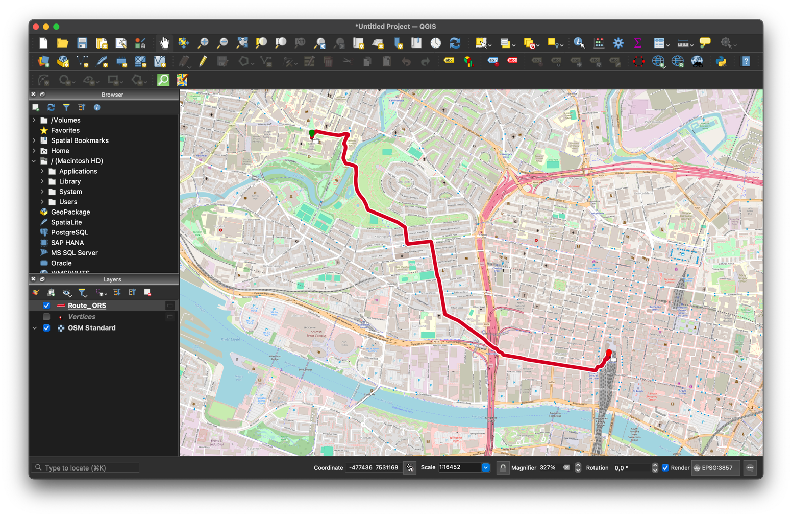 basic route from ors