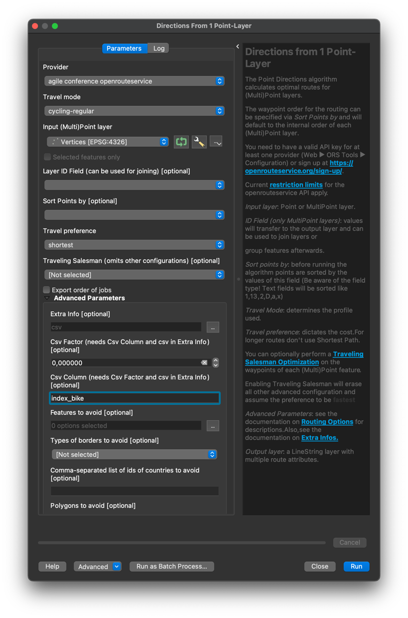 orstools bikability settings