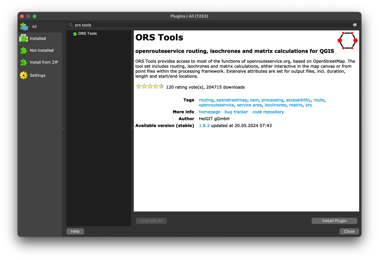 qgis plugin manager