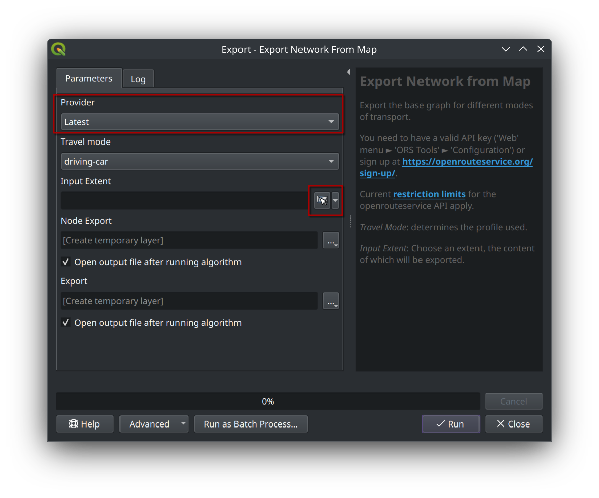 Export Network from Map